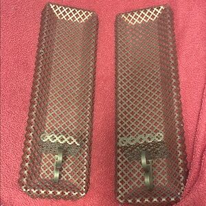 Source Unknown Decorative Metal Wall Shelves in Bronze